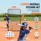 7x4ft Baseball Softball Pitching Screen with Heavy-Duty Steel Frame and Portable Storage Bag